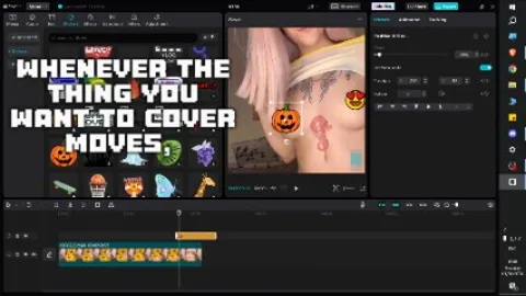 Easily censor with stickers in capcut