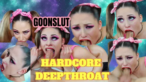 REAL GOONSLUT Ninna HARDCORE DEEPTHROAT RIMJOB GOON PMV