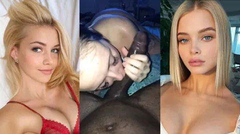 White Blonde Girls with blue eyes wants BBC (Babecock PMV) 