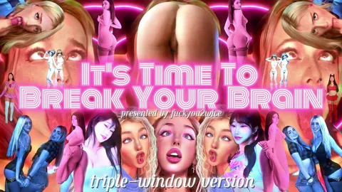 It's Time to Break Your Brain | Triple-Window Version | Gooning Encouragement and Jerk Off Instructions
