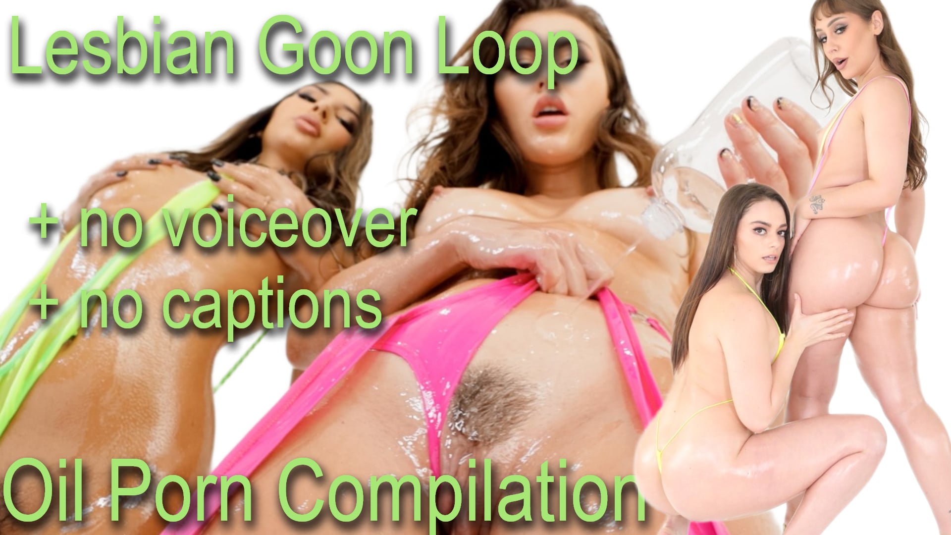 [No Captions, No VO] Oiled Lesbian Goon Loop