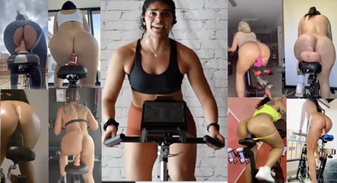 Exercise Bike Dildo Riding Class 