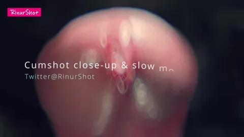 Extreme close-up of cumshot in slow motion