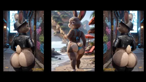 Lazy ass Bonnie Hopps Ai edit