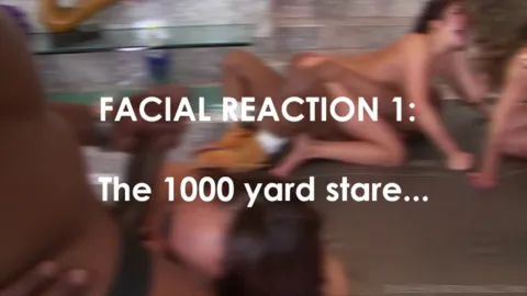Facial reactions - 3 more reactions  - including 1000 yard stare