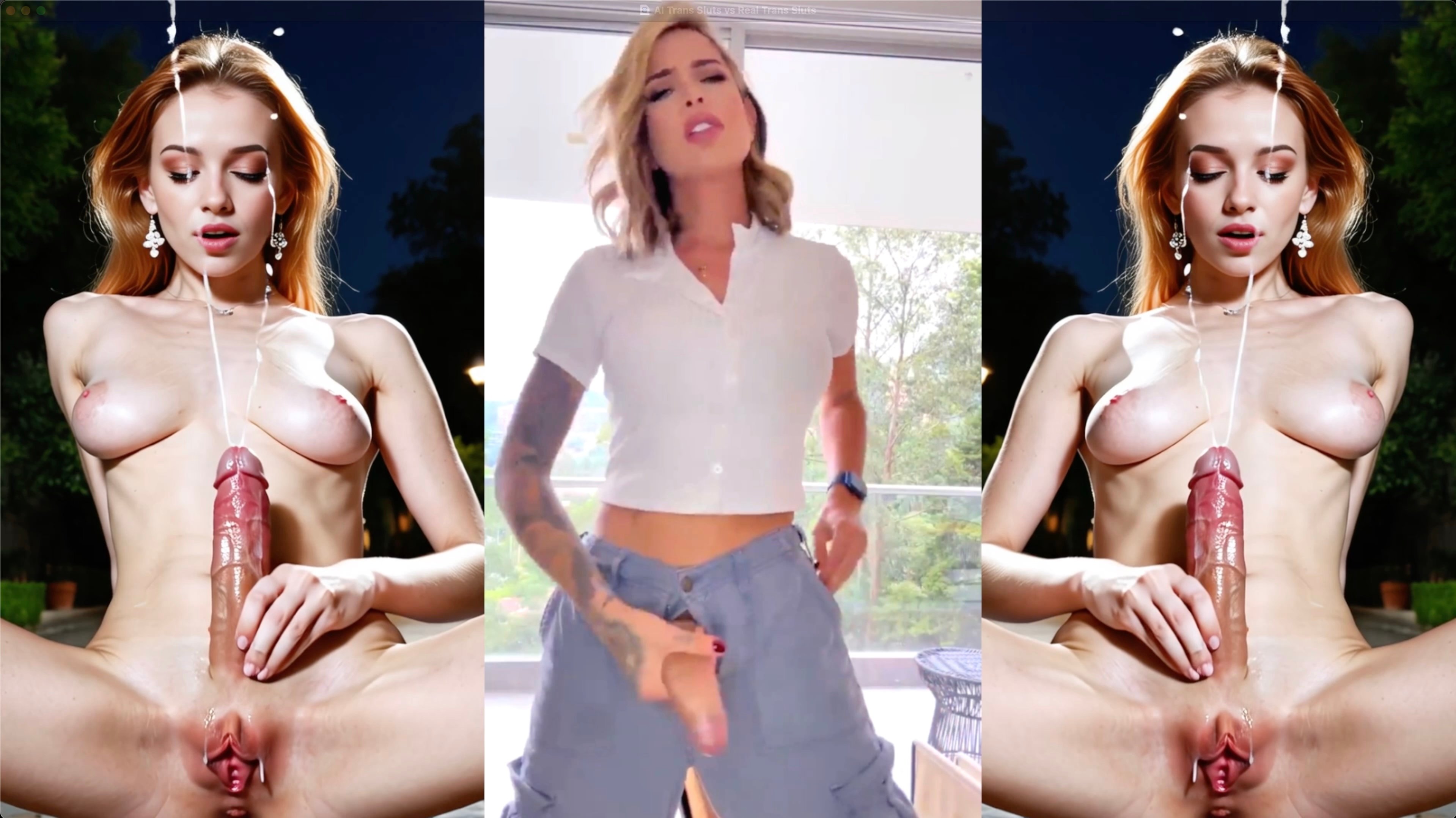 AI Trans Sluts vs Real Trans Sluts