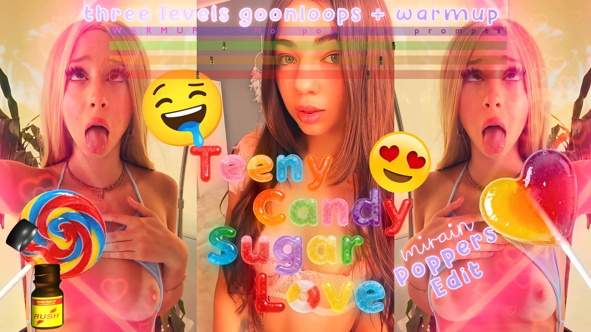 ❤️ Teeny Candy Sugar Love ❤️- Teen PMV - Poppers edit - 3 levels goonloops