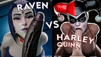 Raven VS Harley Quinn - Fuck Battle